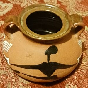 Artisan Ceramic Pot with Earthy Tones